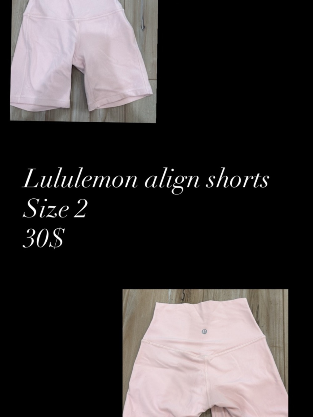 lululemon athletica Align High-Rise Bike Shorts — Light Pink
